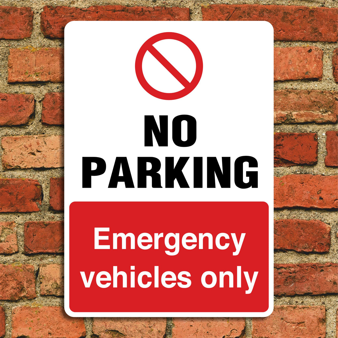 No Parking Emergency Vehicles Only Sign