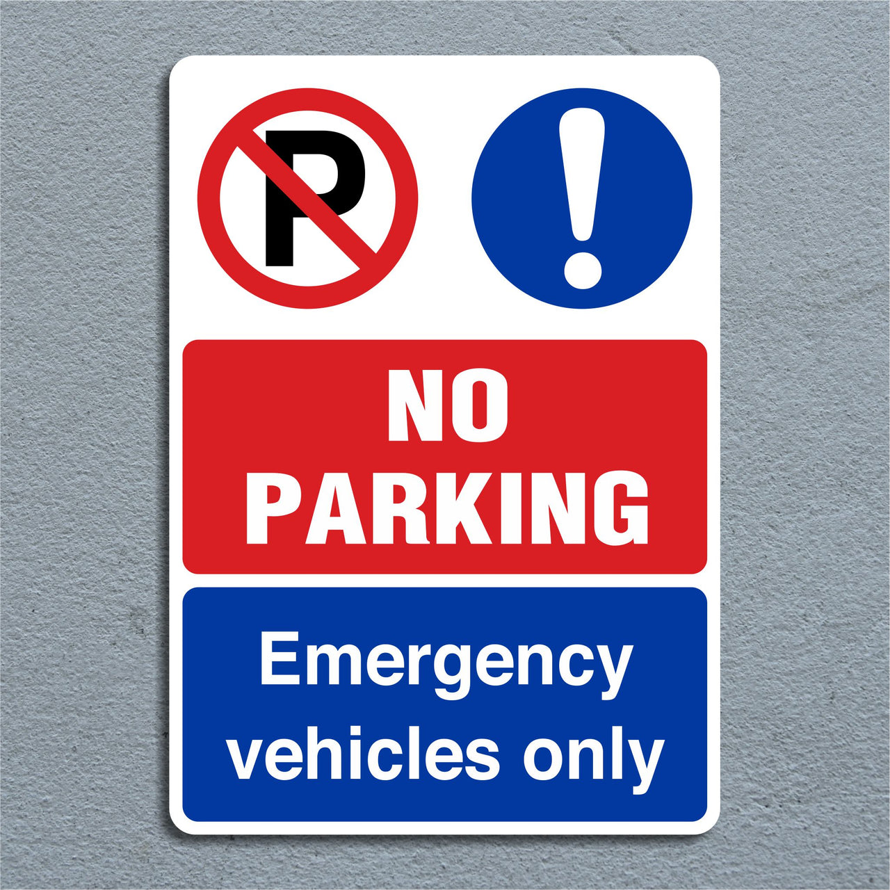 No Parking Emergency Vehicles Only Sign