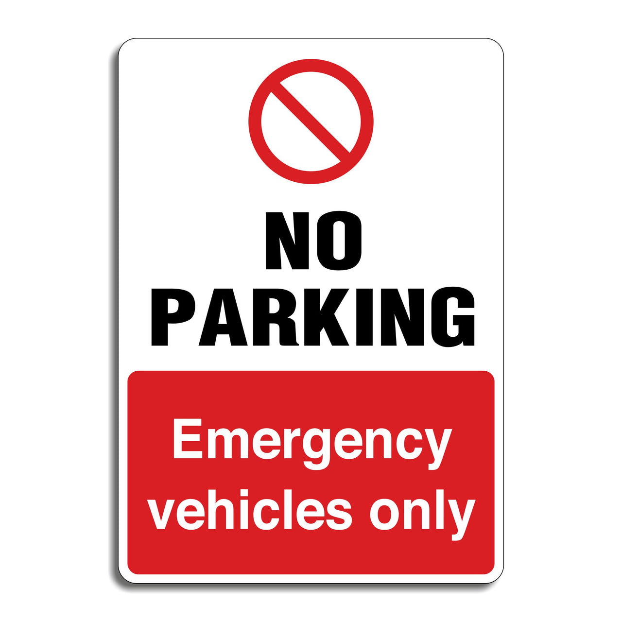 No Parking Emergency Vehicles Only Sign