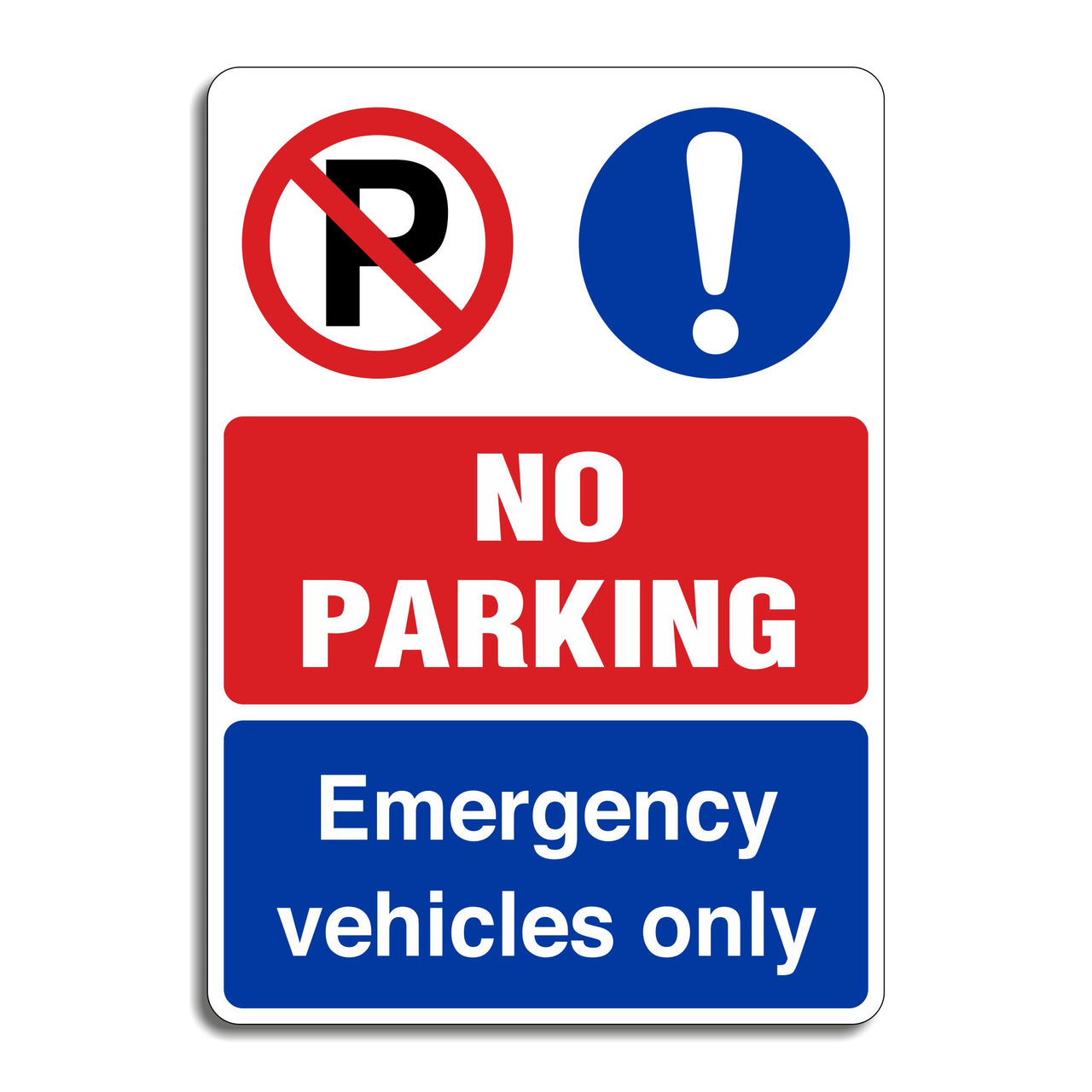 No Parking Emergency Vehicles Only Sign