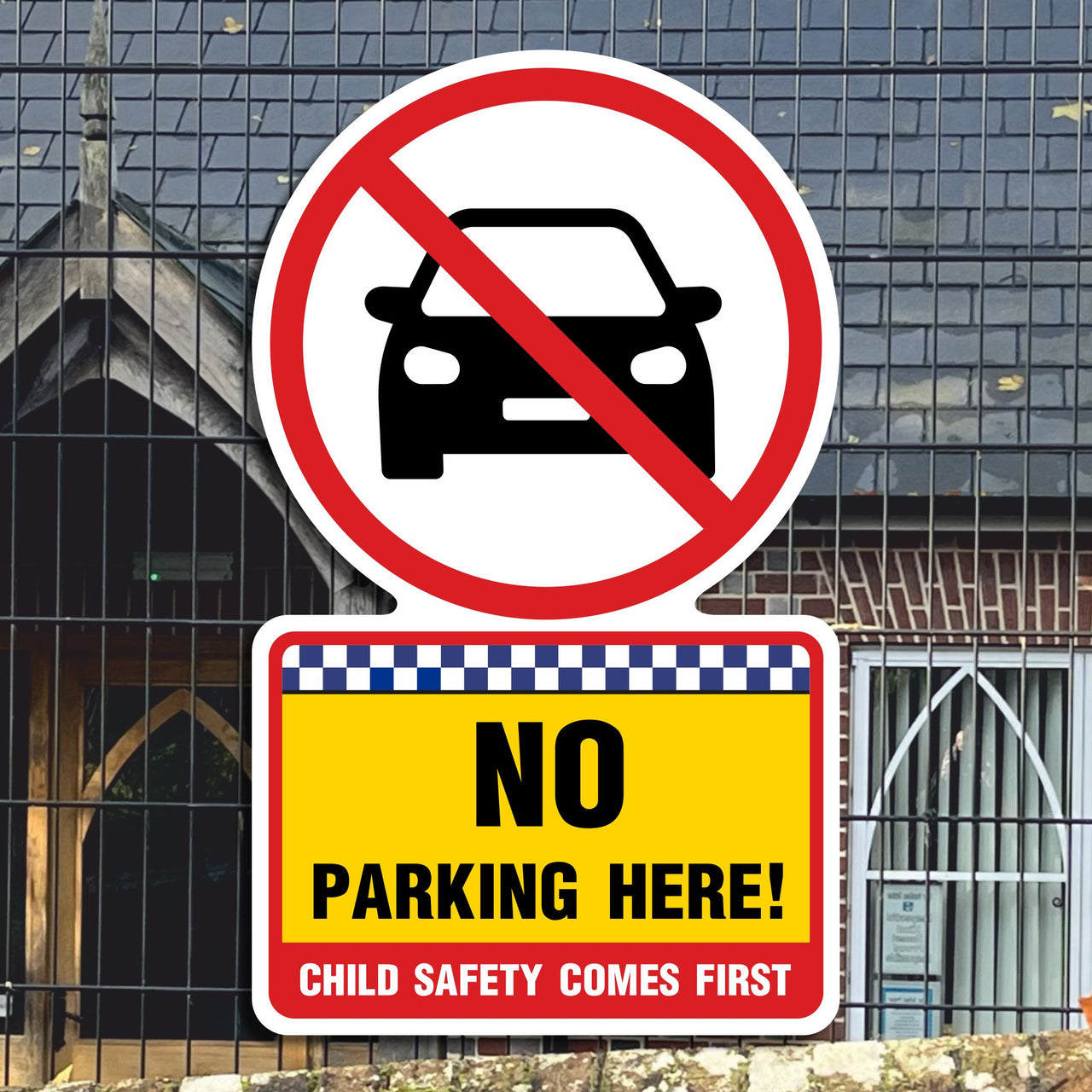 No Parking Here Child Safety Comes First Sign