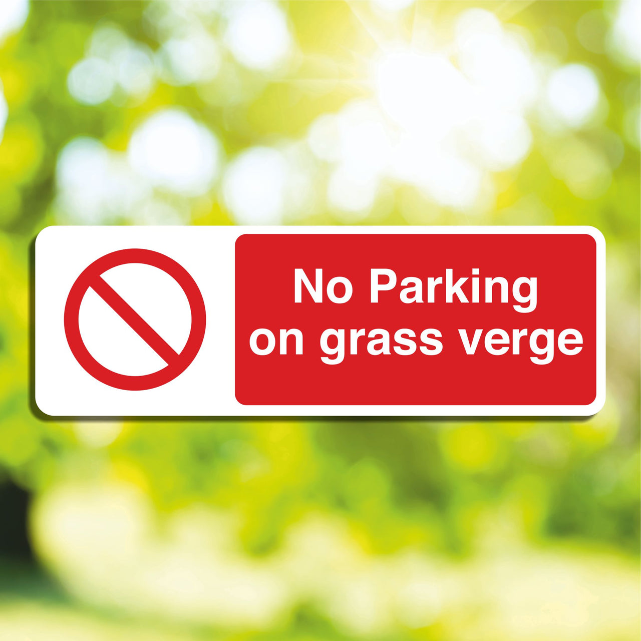 No Parking On Grass Verge Sign
