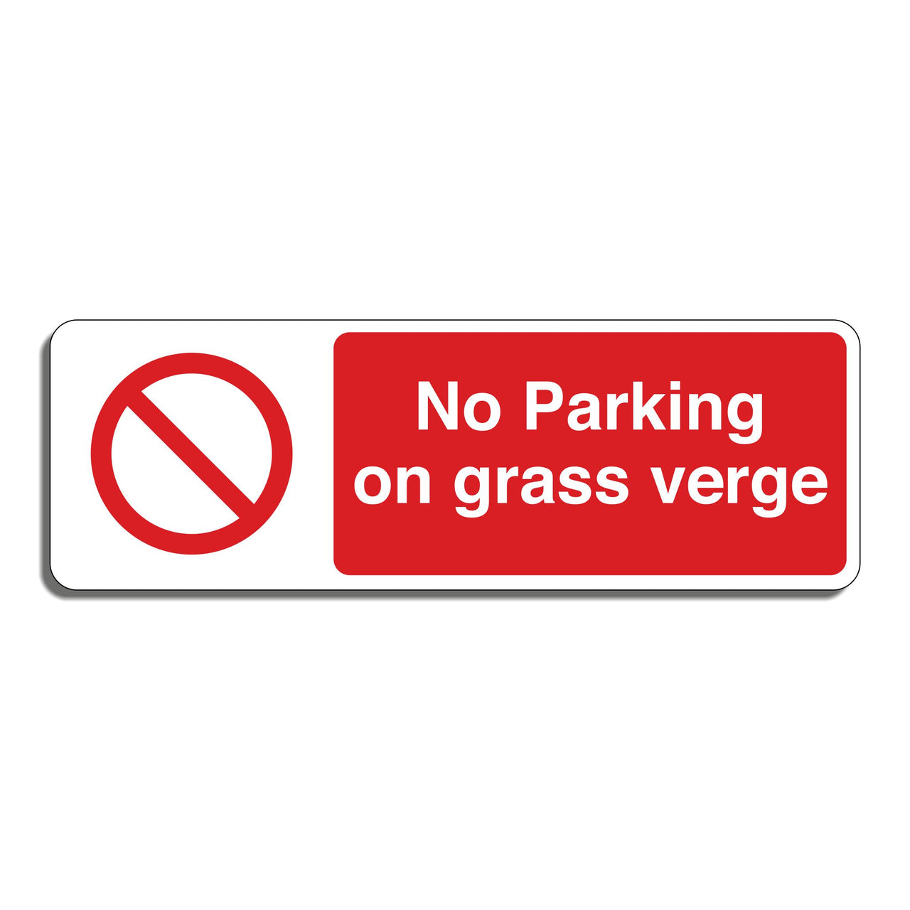 No Parking On Grass Verge Sign