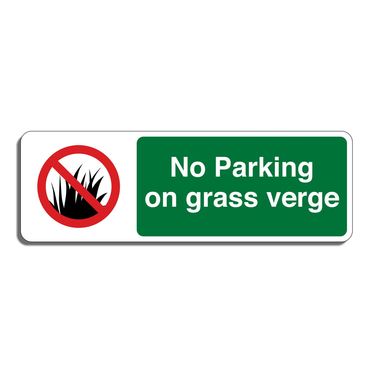 No Parking On Grass Verge Sign