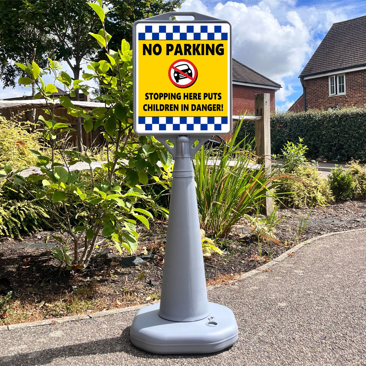 No Parking Stopping Here Puts Children In Danger Freestanding School Sign