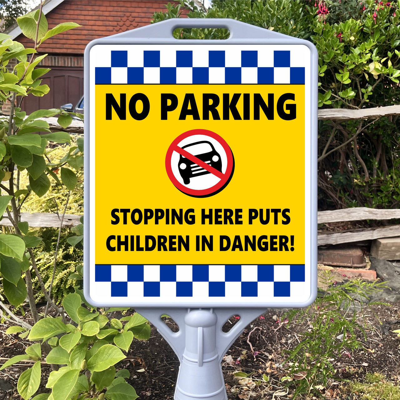 No Parking Stopping Here Puts Children In Danger Freestanding School Sign