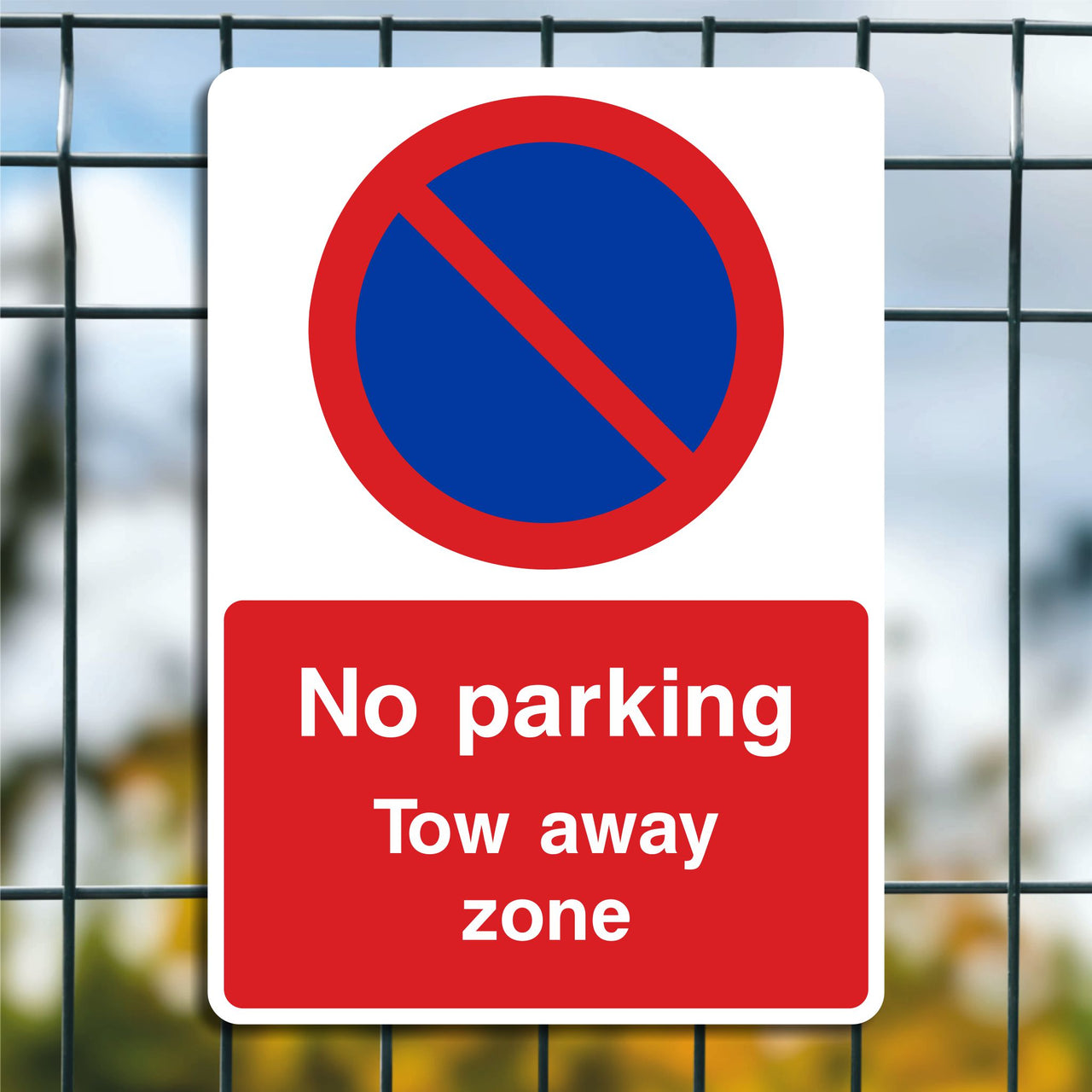 No Parking Tow Away Zone Sign