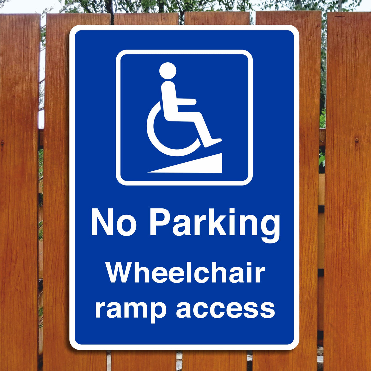 No Parking Wheelchair Ramp Access Sign