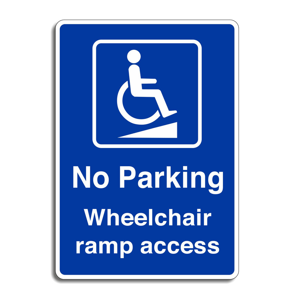 Clean Ramp Signs No Parking Wheelchair Ramp Access Sign