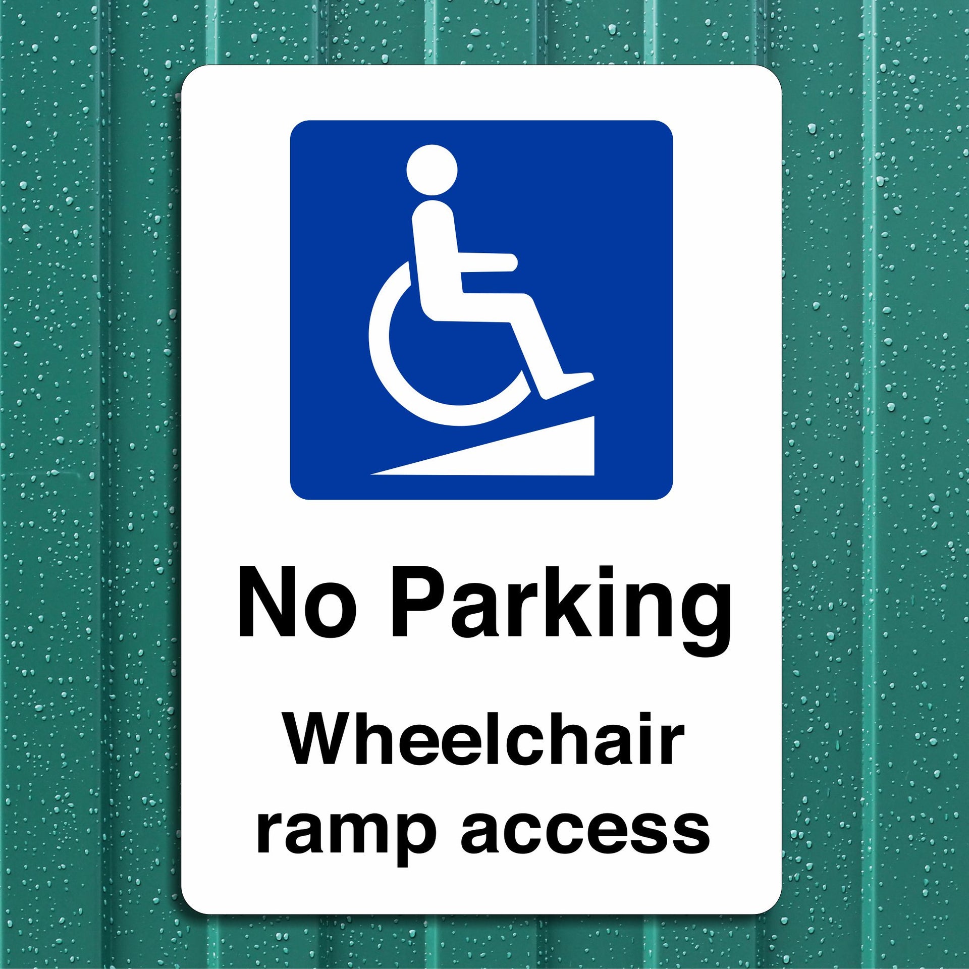 Disability Ramp Access Sign No Parking Wheelchair Ramp Access Sign