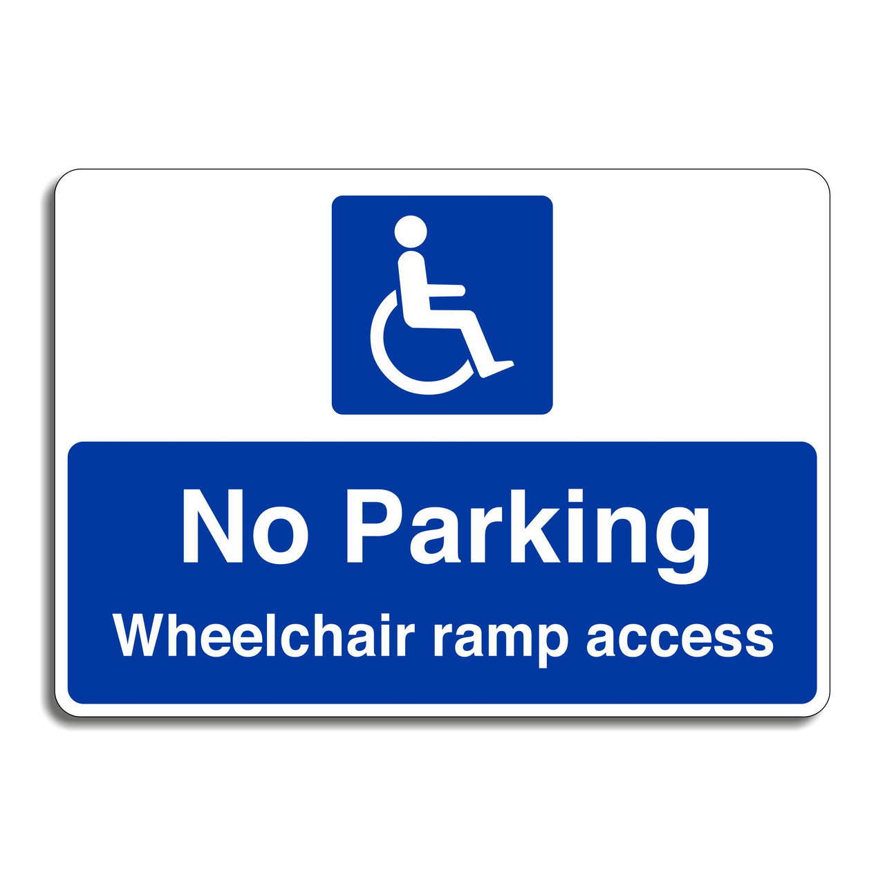 No Parking Wheelchair Ramp Access Sign
