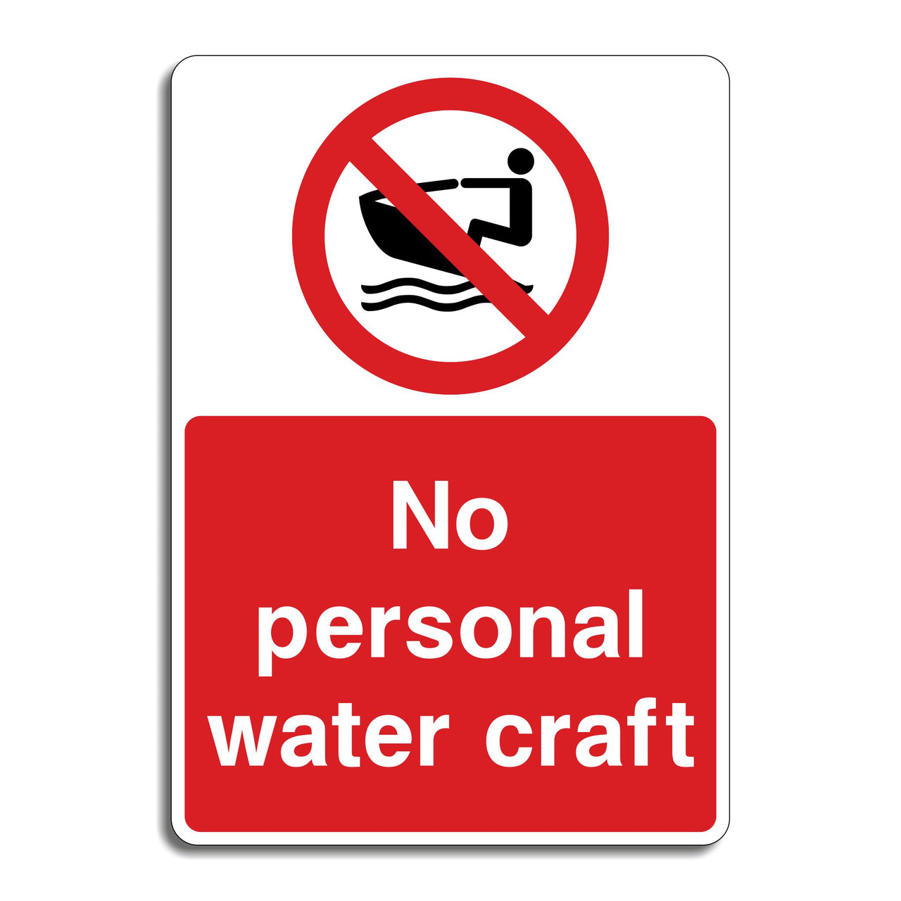 No Personal Water Craft Sign