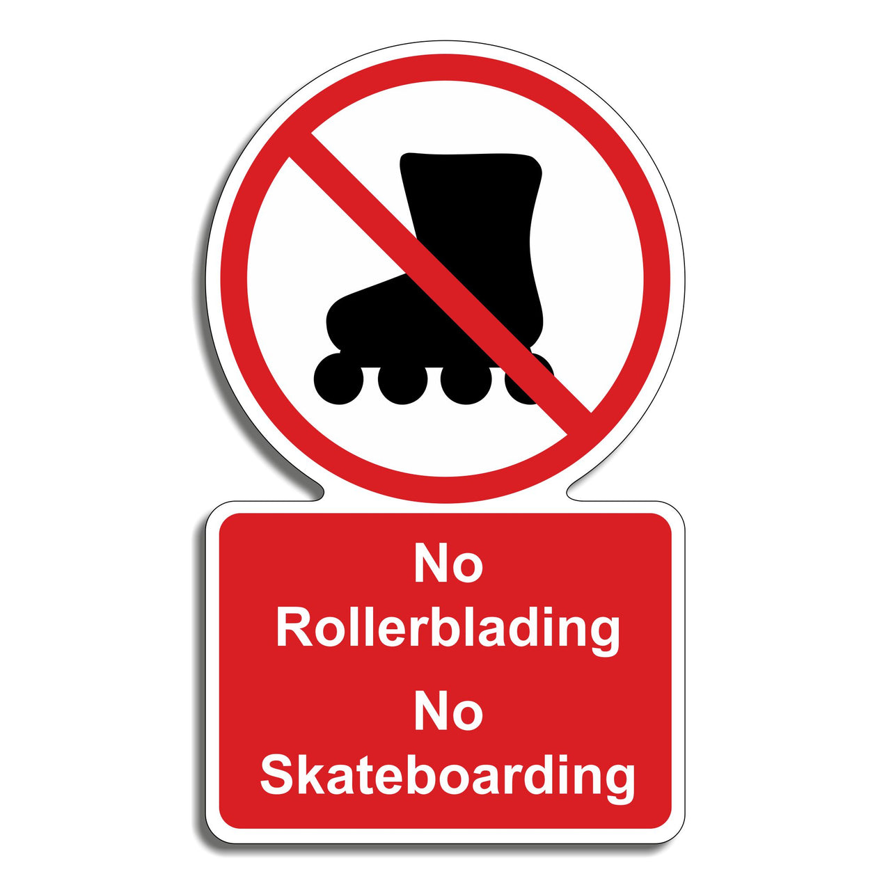 No Rollerblading No Skateboarding Sign