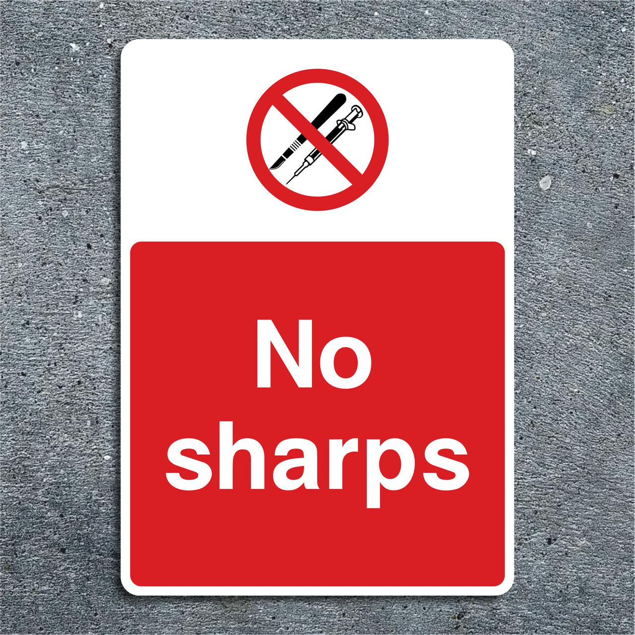 No Sharps Sign