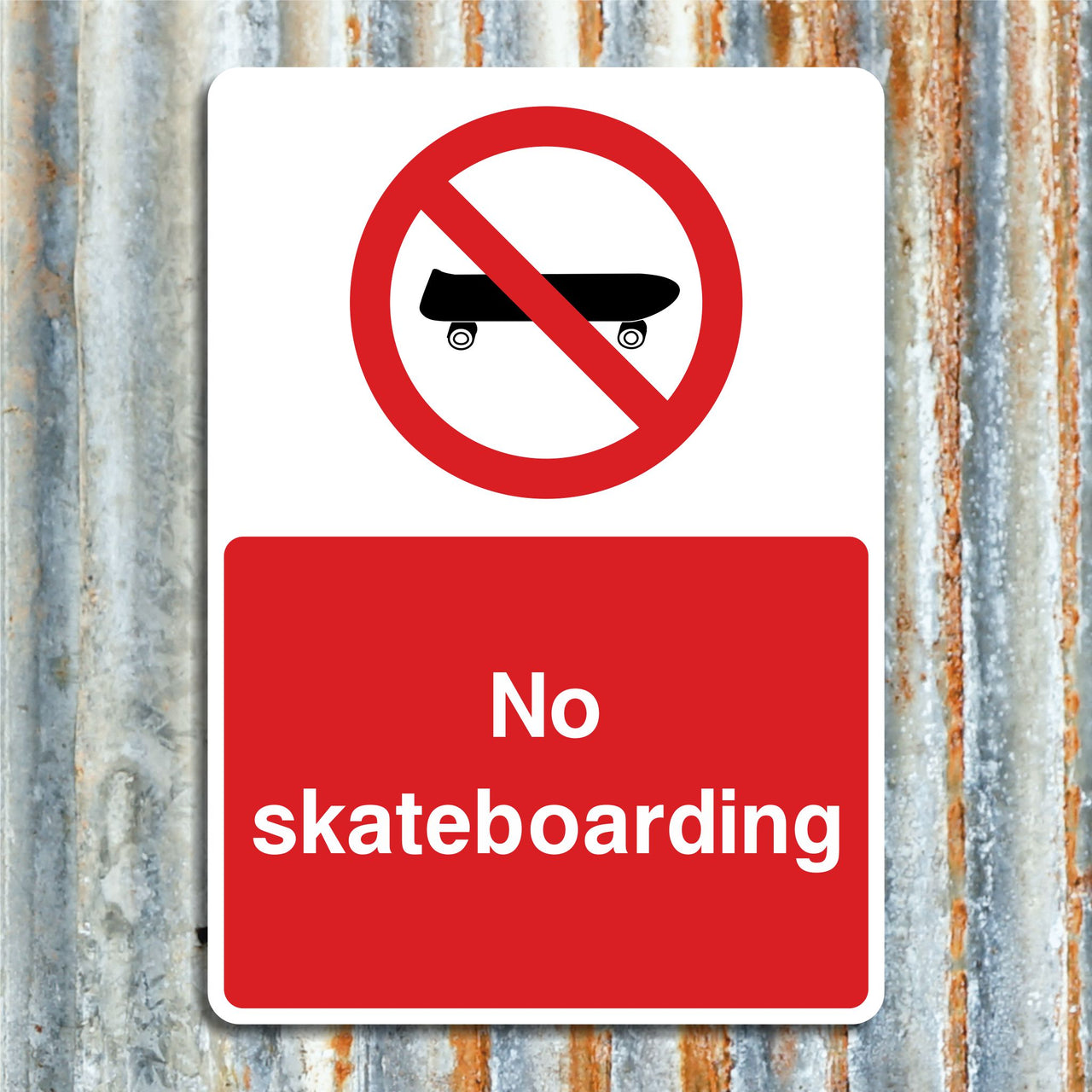 No Skateboarding Sign
