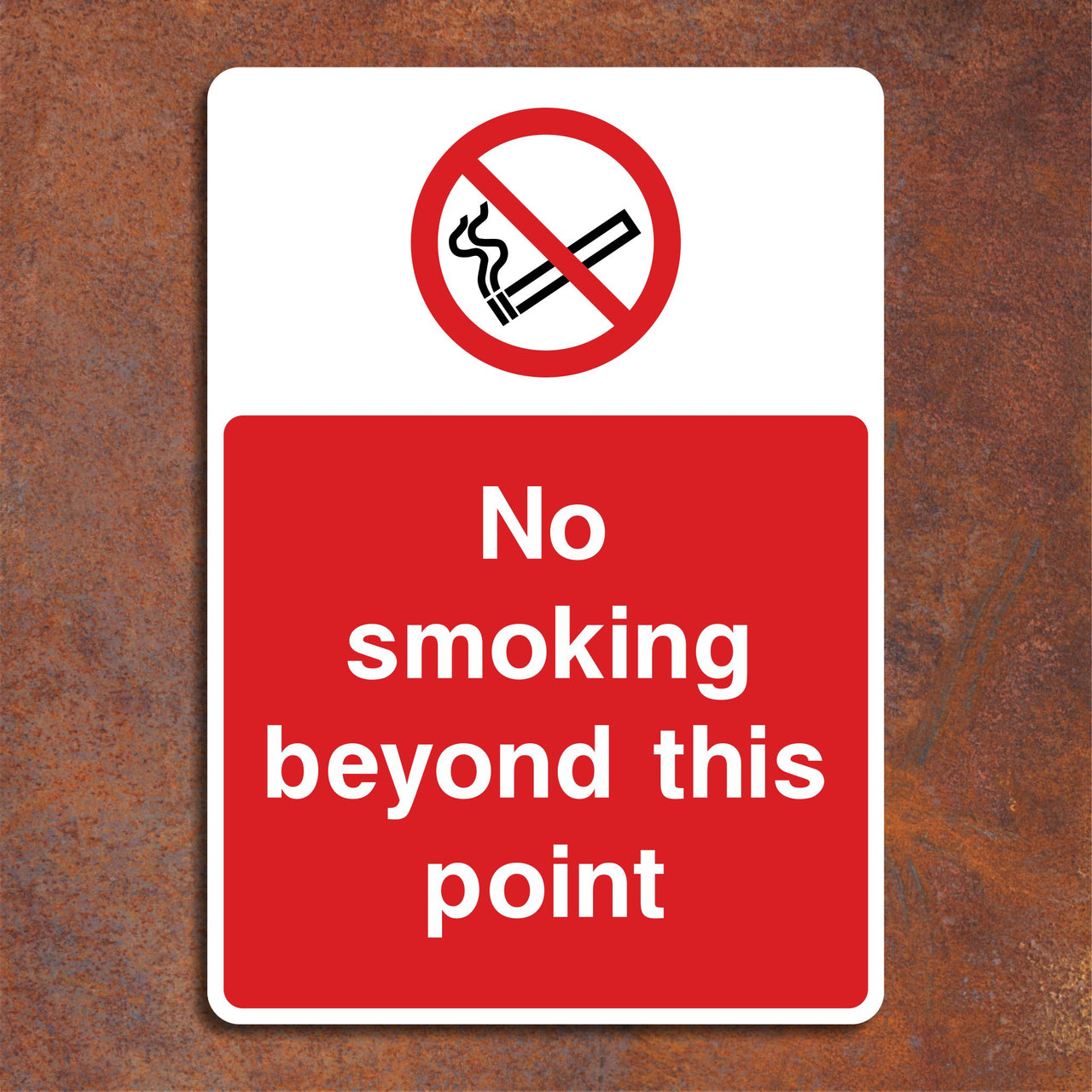 No Smoking Beyond This Point Sign