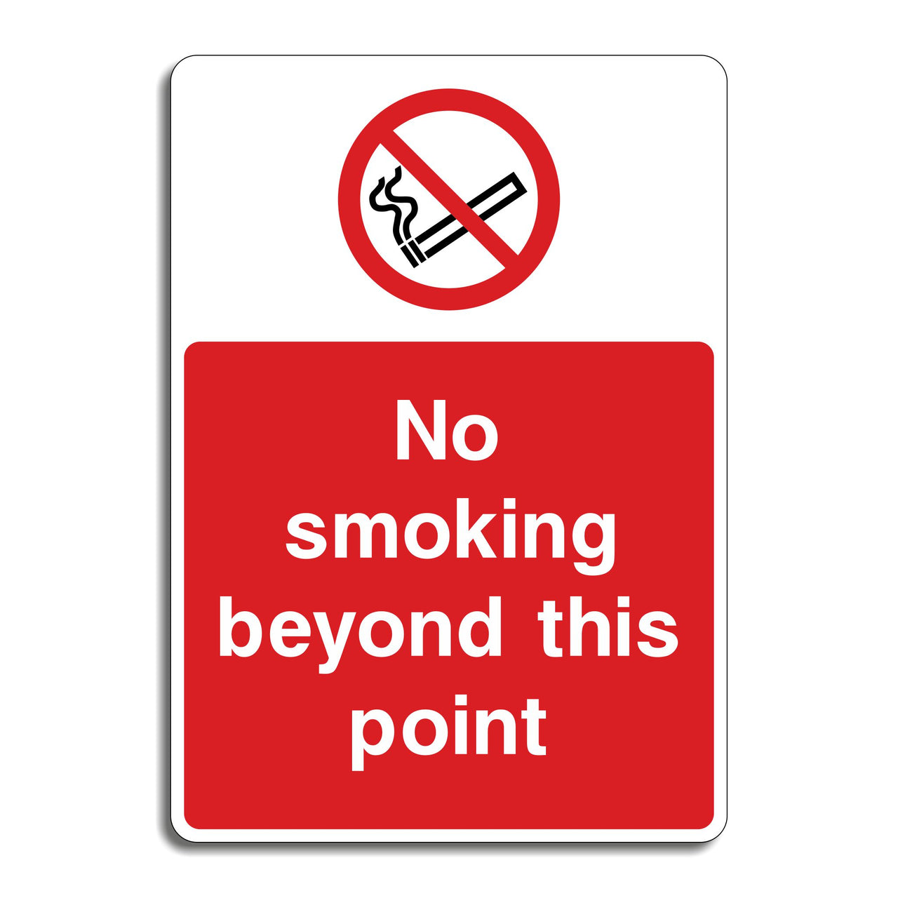 No Smoking Beyond This Point Sign
