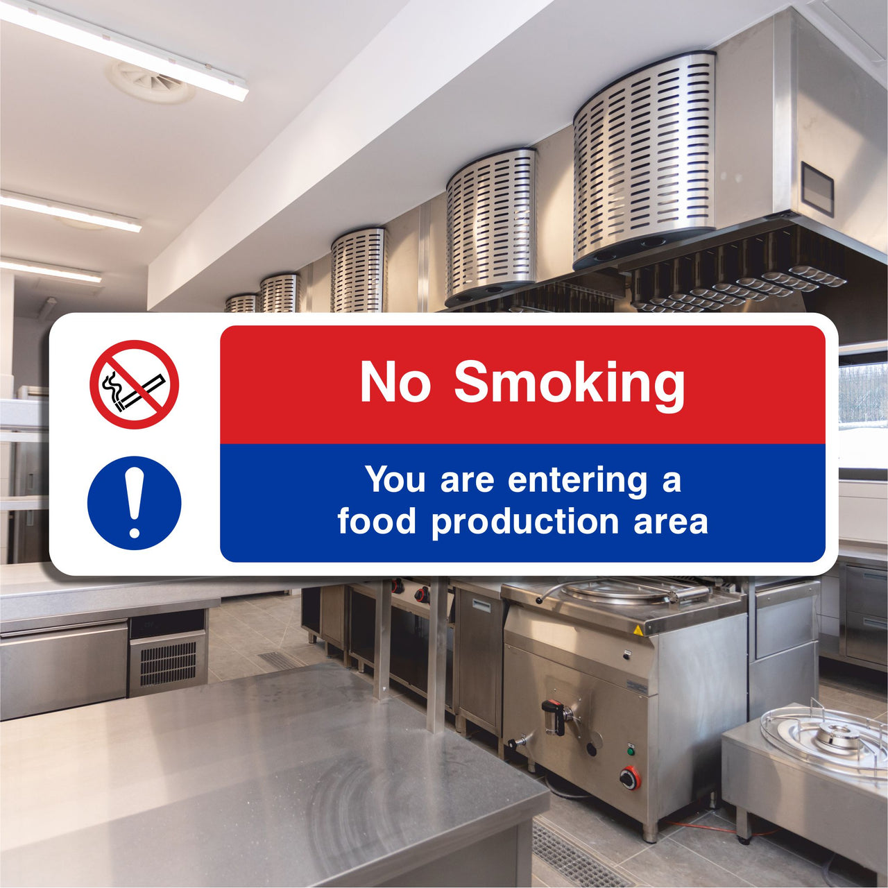 No Smoking You are Entering a Food Production Area Sign