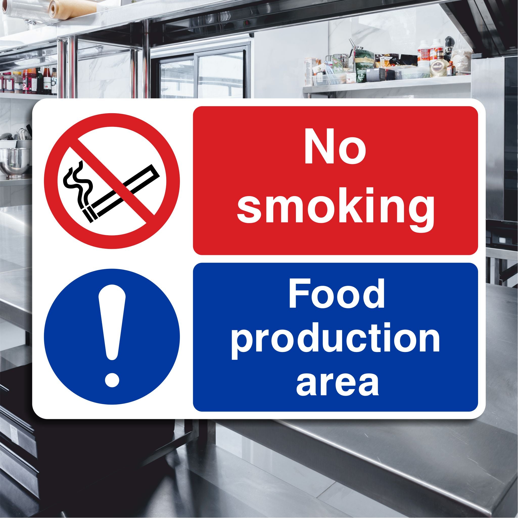 No Smoking Food Production Area Sign