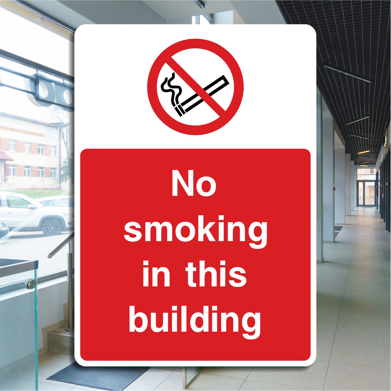 No Smoking In This Building Sign