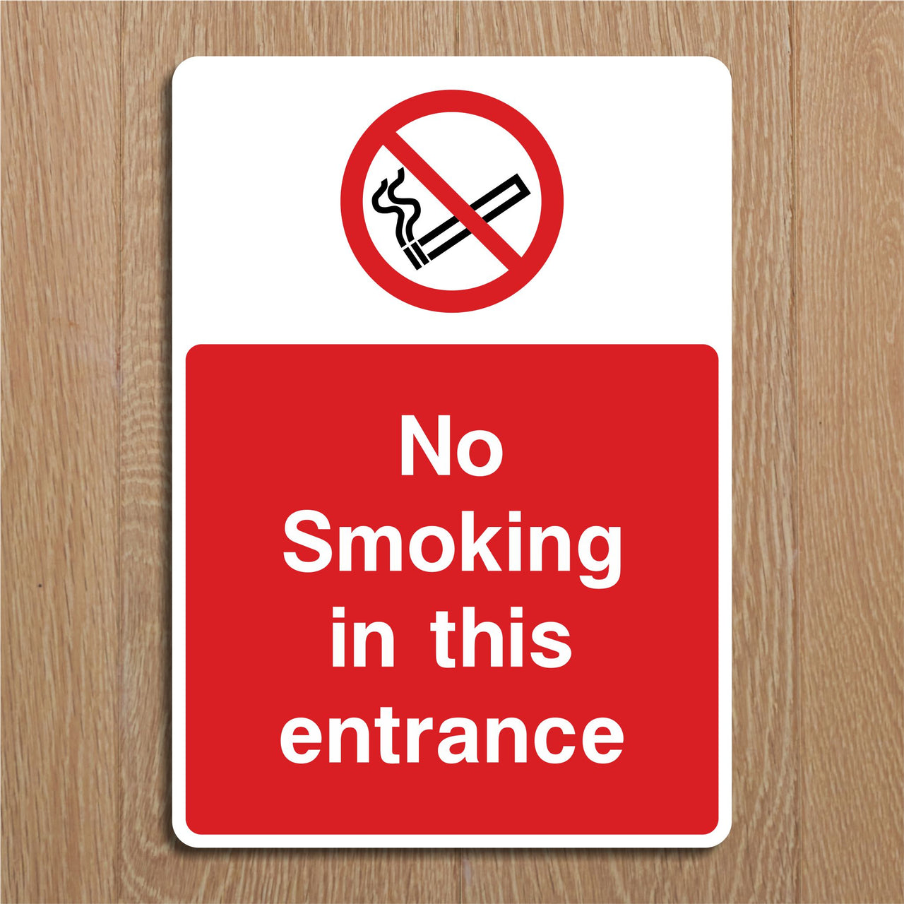 No Smoking In This Entrance Sign