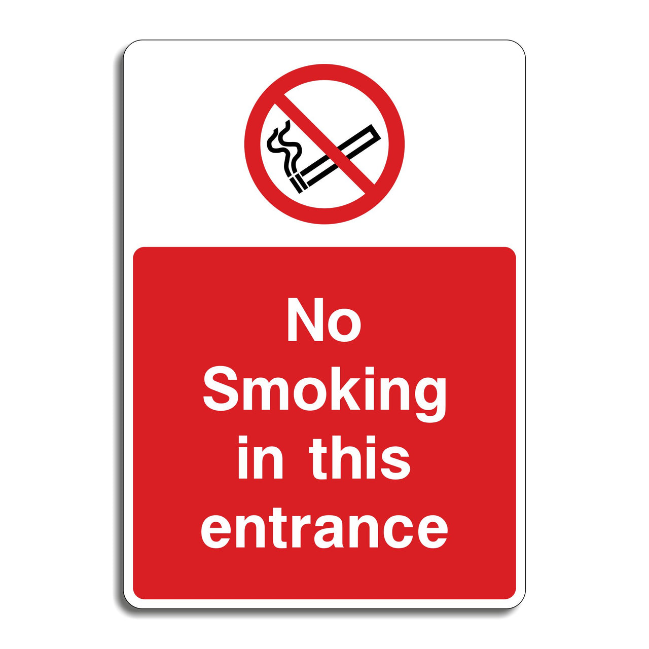 No Smoking In This Entrance Sign
