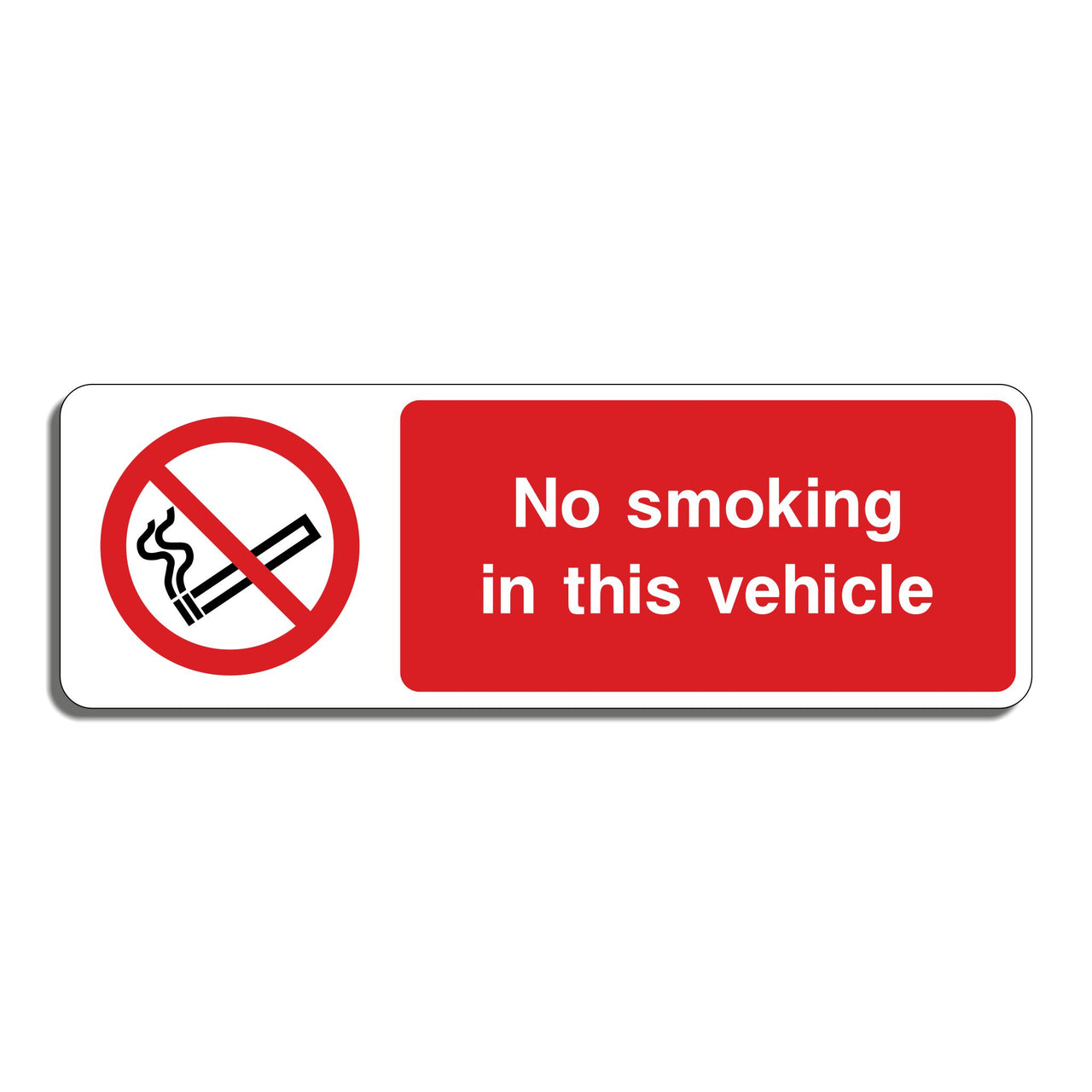 No Smoking In This Vehicle Sign