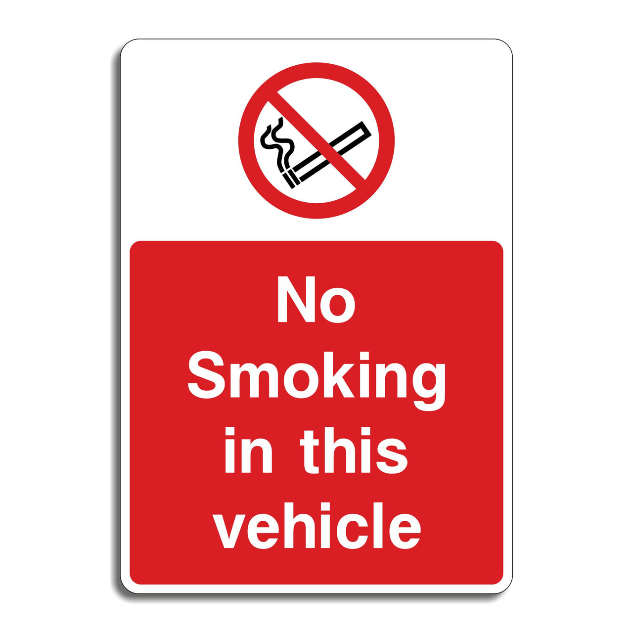 No Smoking In This Vehicle Sign
