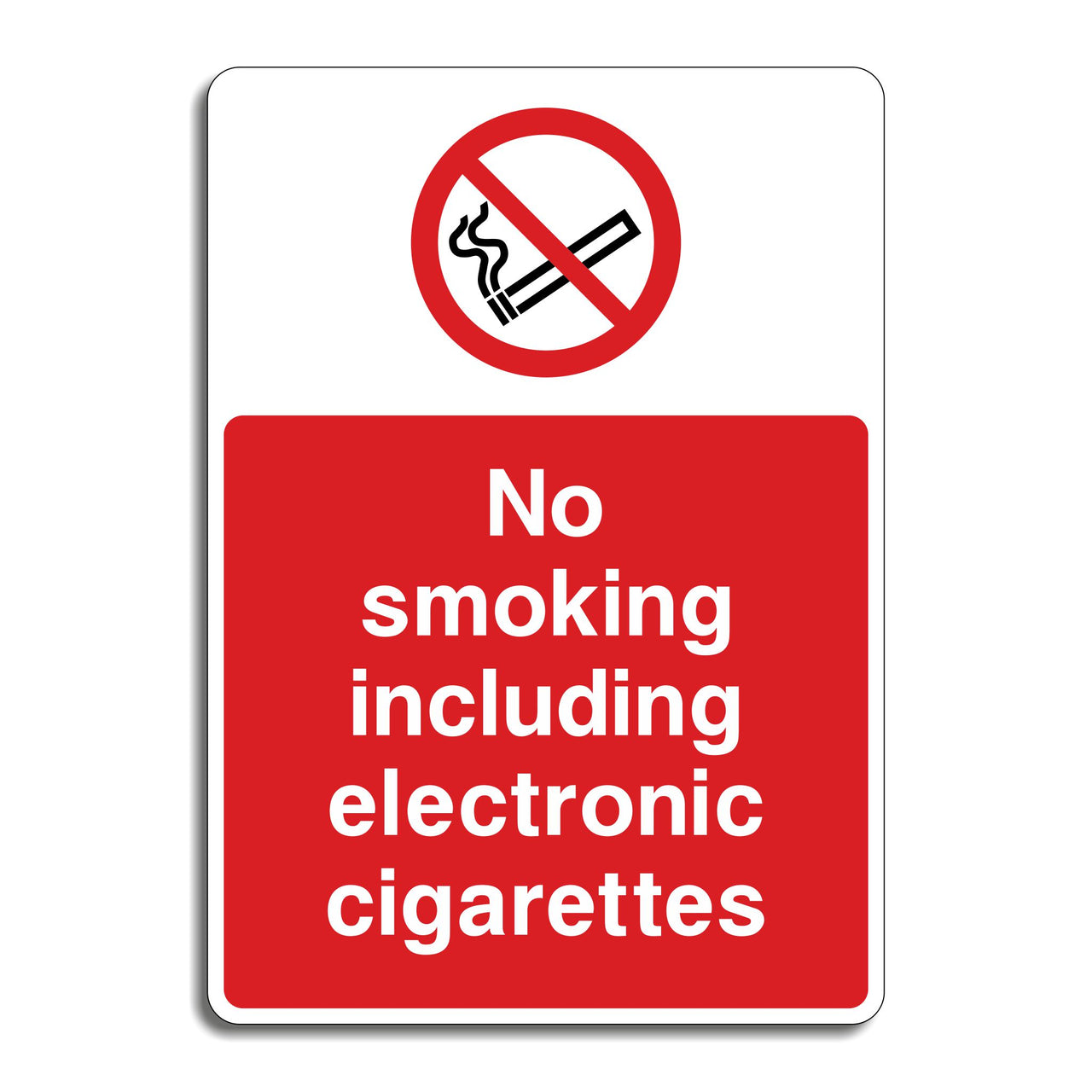 No Smoking Including Electronic Cigarettes Sign