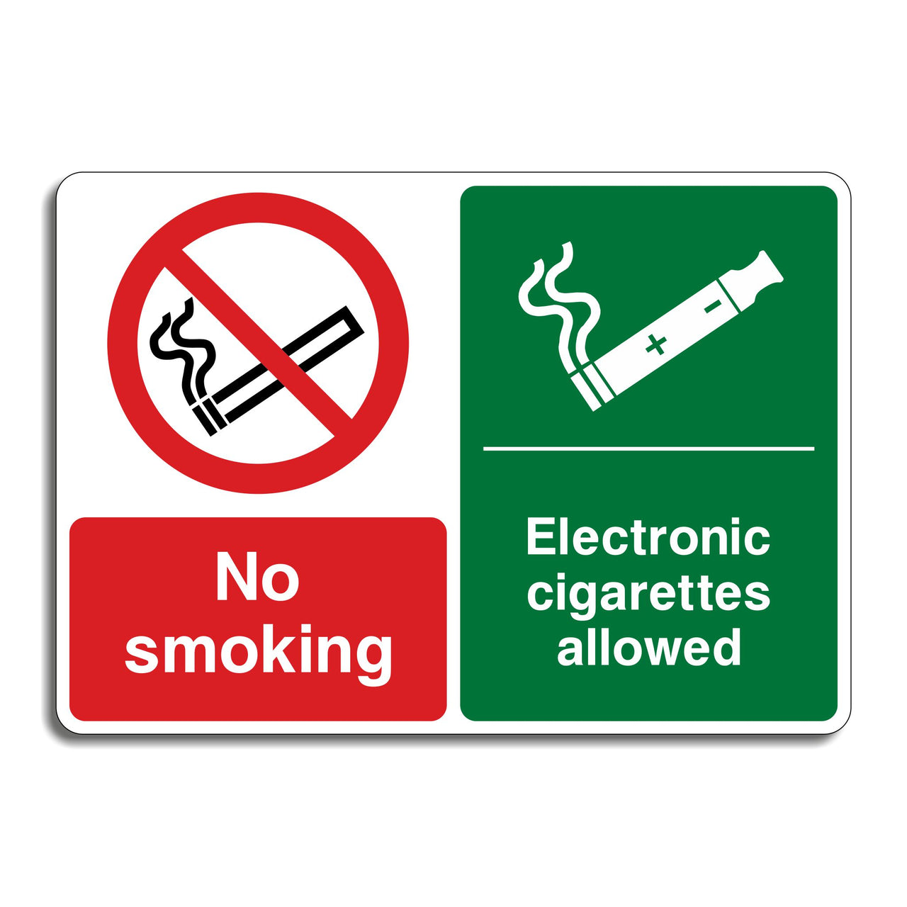 No Smoking Electronic Cigarettes Allowed Sign