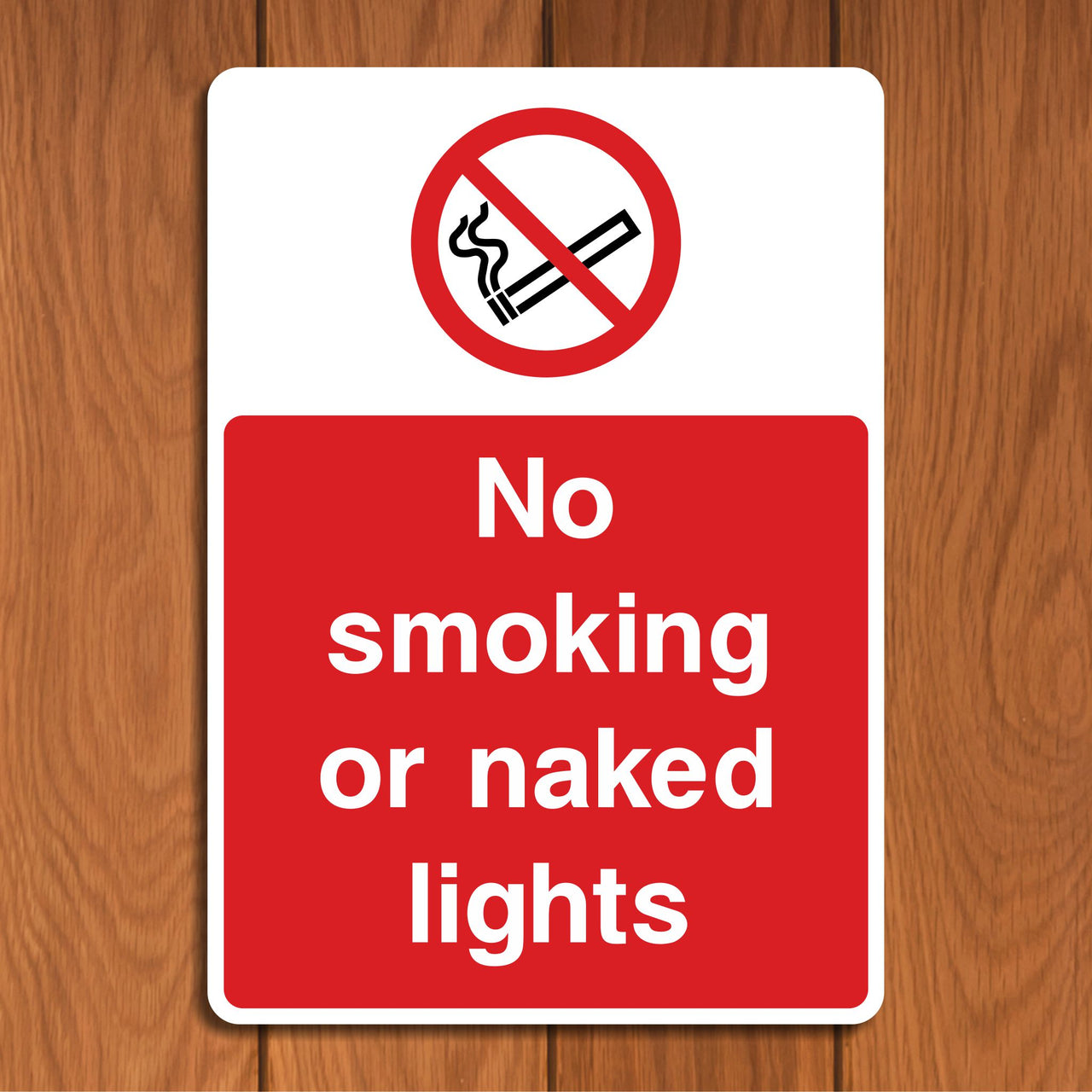 No Smoking Or Naked Lights Sign