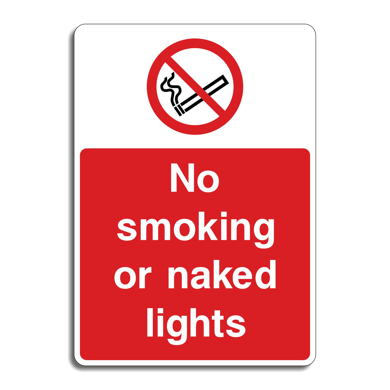 No Smoking Or Naked Lights Sign