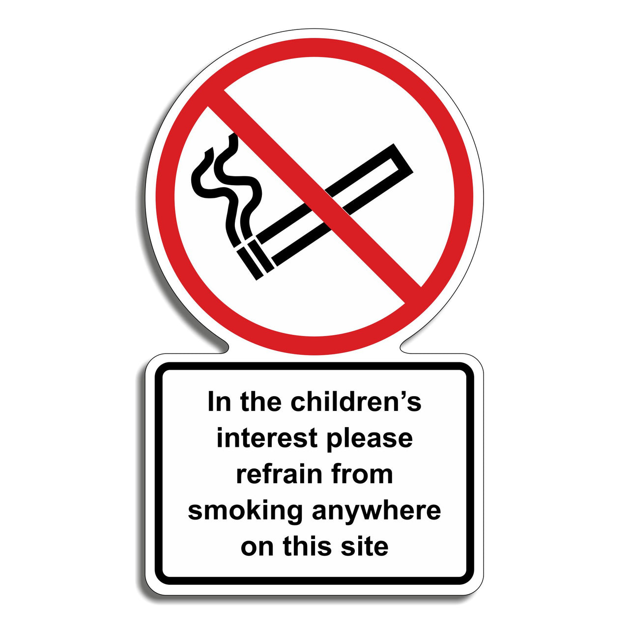 In The Children's Interest Please Refrain From Smoking Anywhere On This Site School Sign