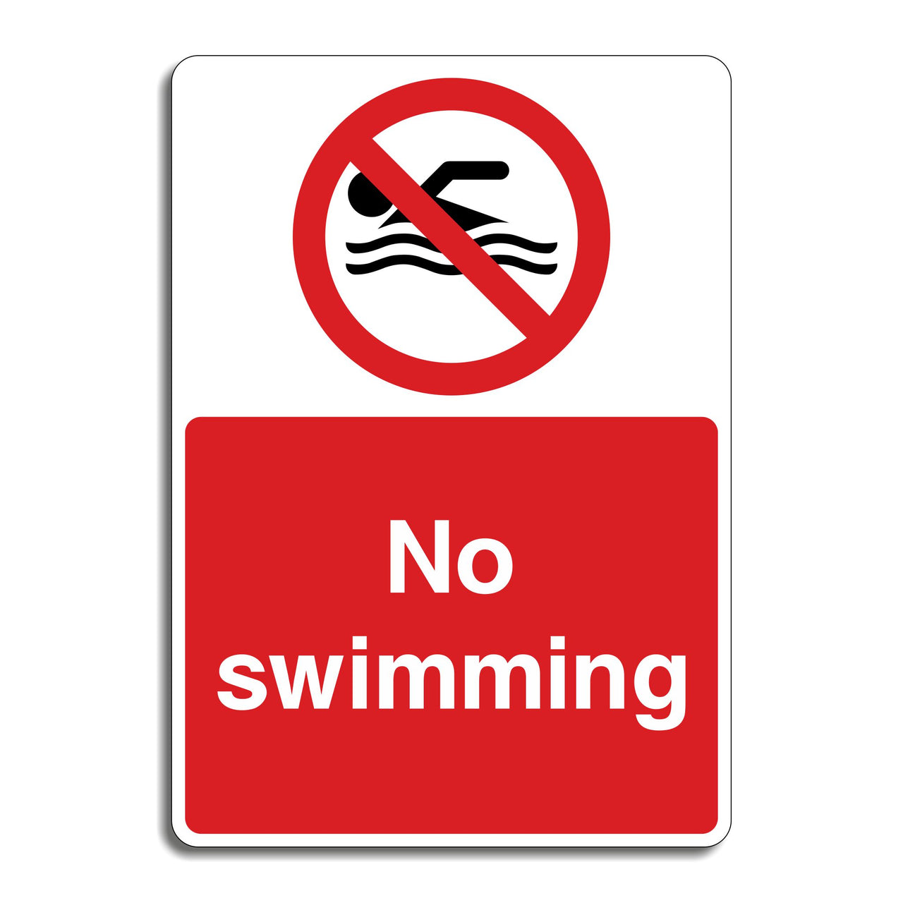 No Swimming Sign