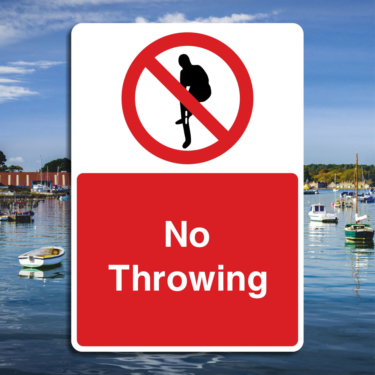 No Throwing Sign