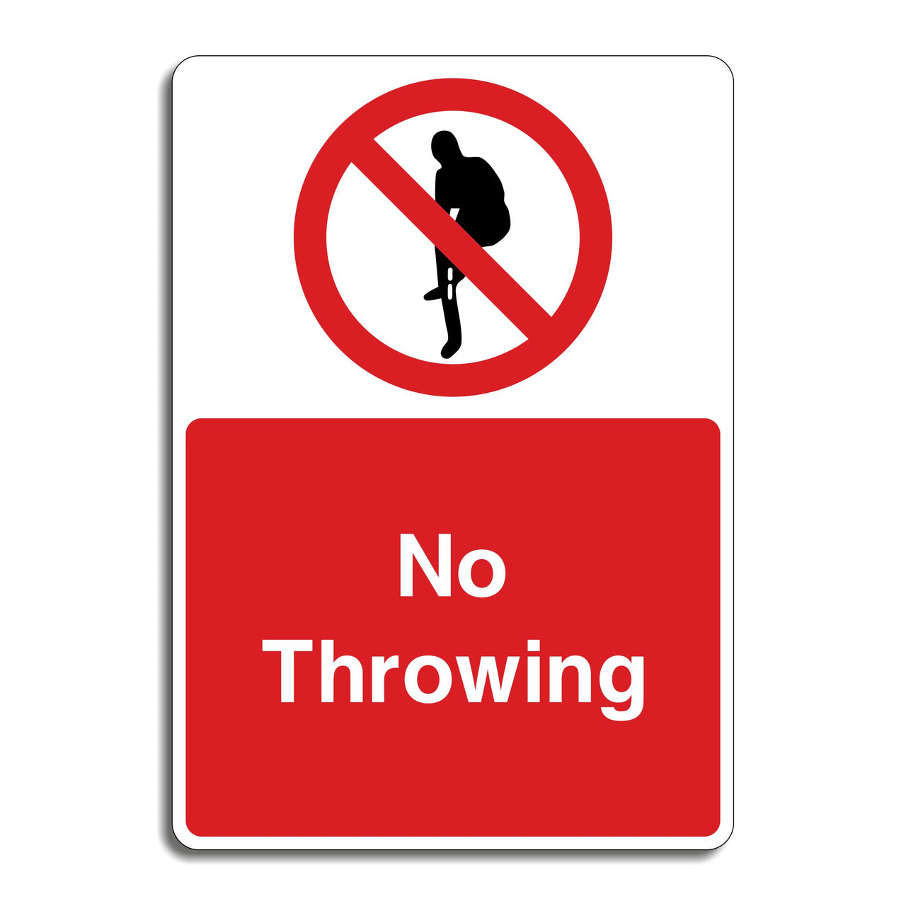 No Throwing Sign