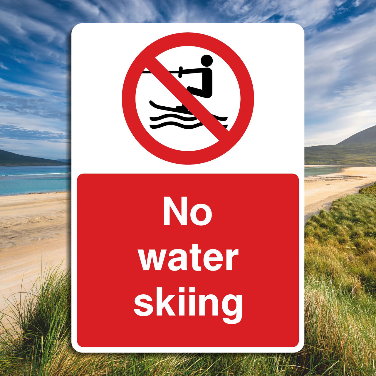 No Water Skiing Sign