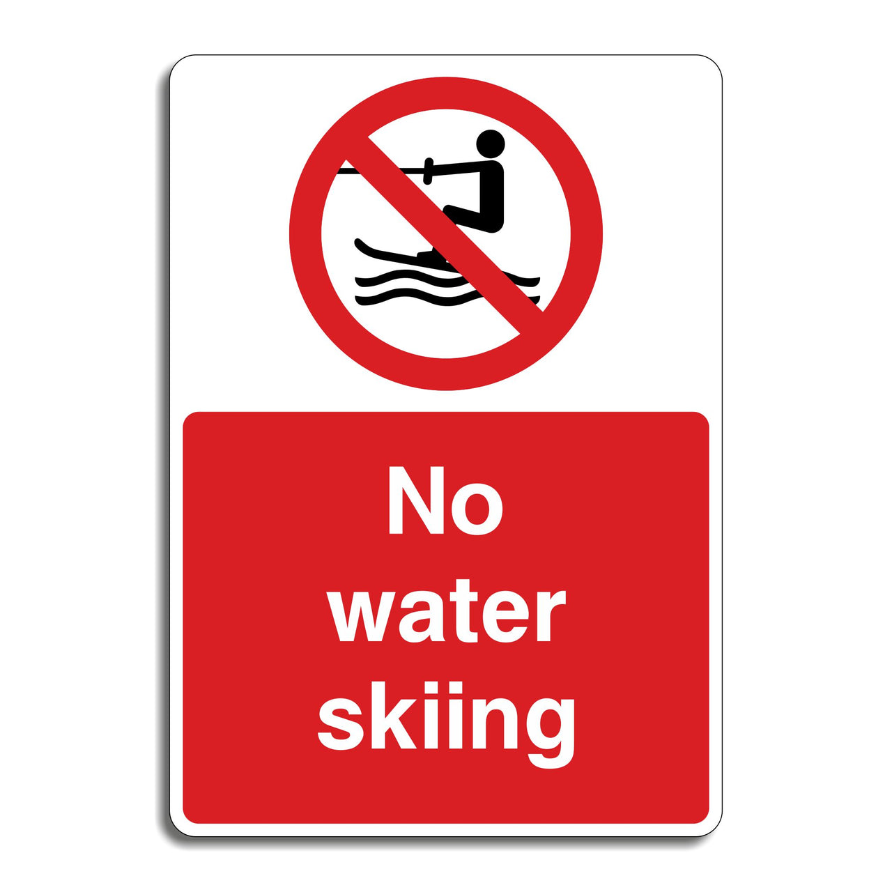 No Water Skiing Sign