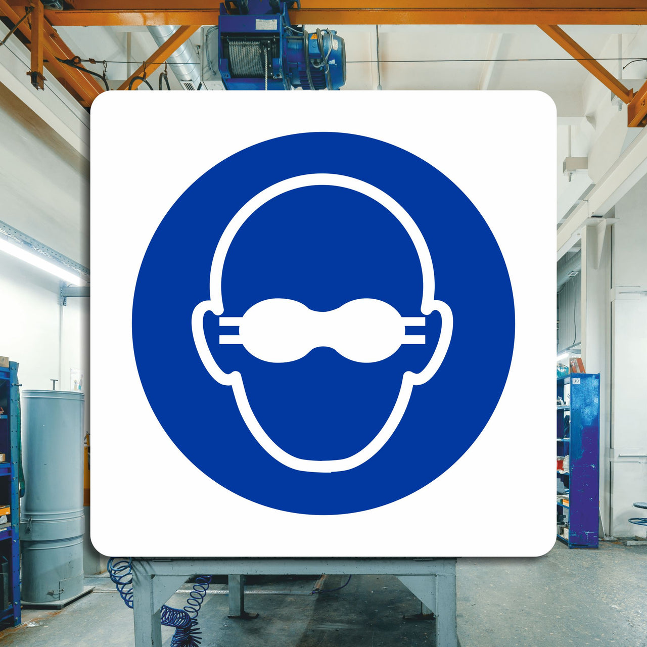 Wear Opaque Eye Protection Sign