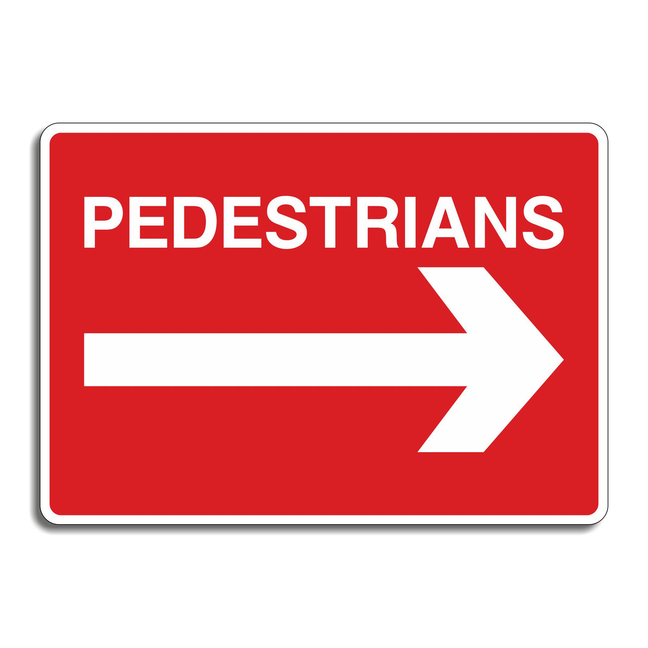 Pedestrians Signs With a Right Pointing Arrow