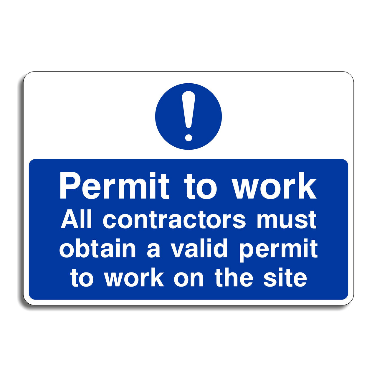 Permit to Work Sign
