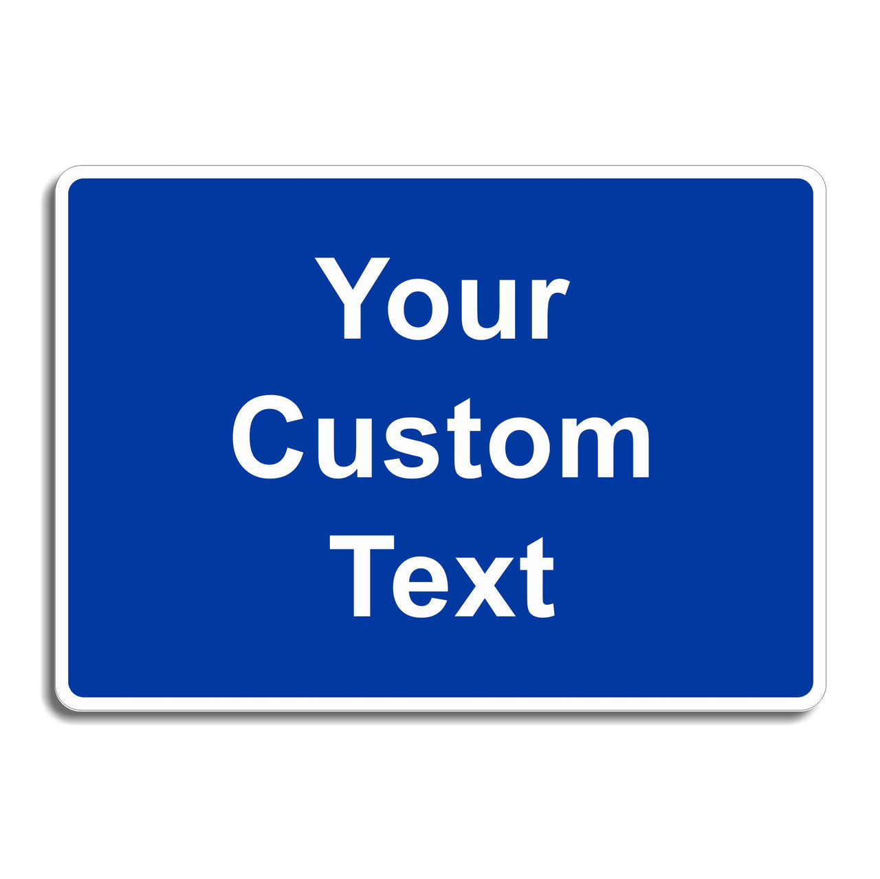 Custom Text Blue Mandatory Safety Sign for Workplace, School or Industrial Locations