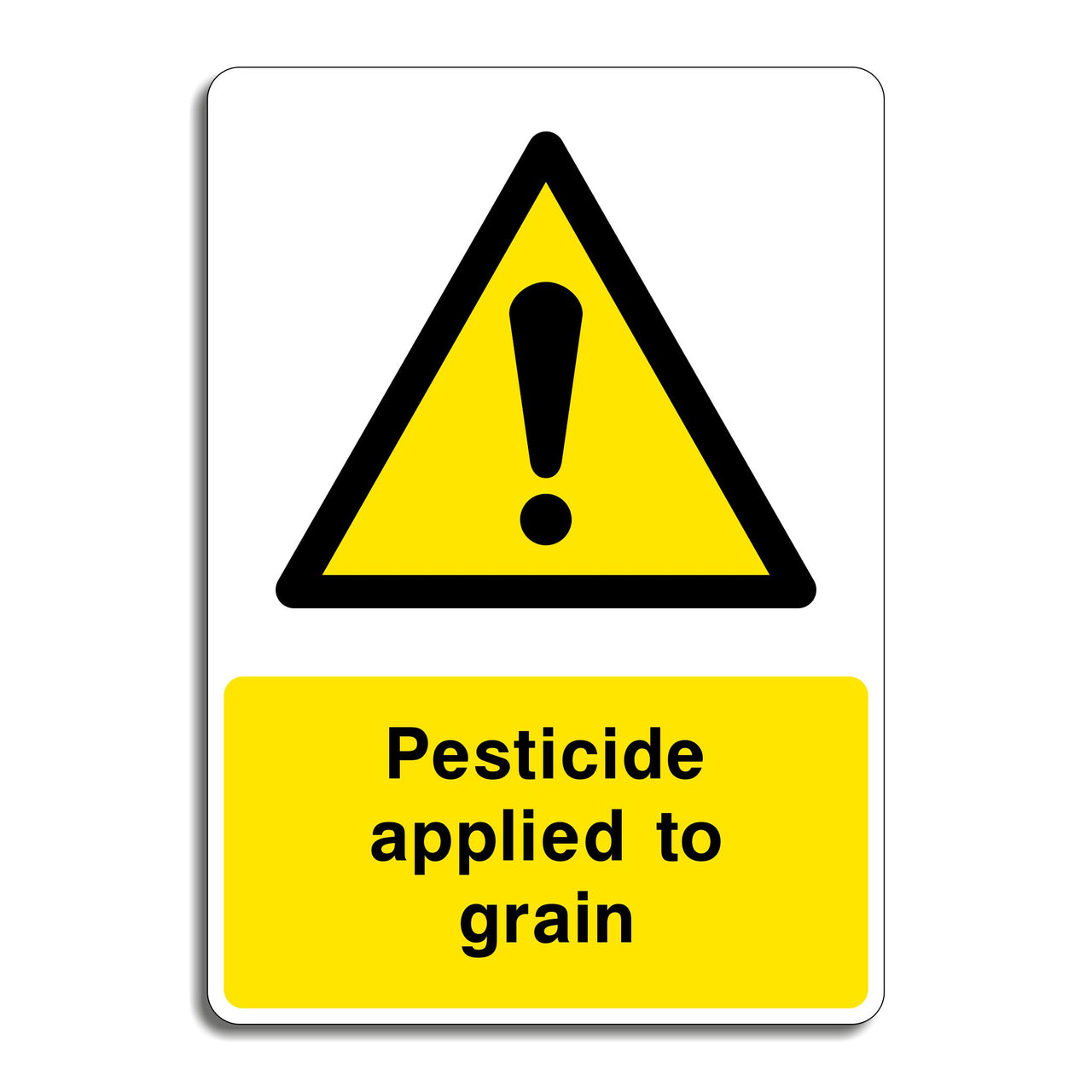 Pesticide Applied to Grain Sign