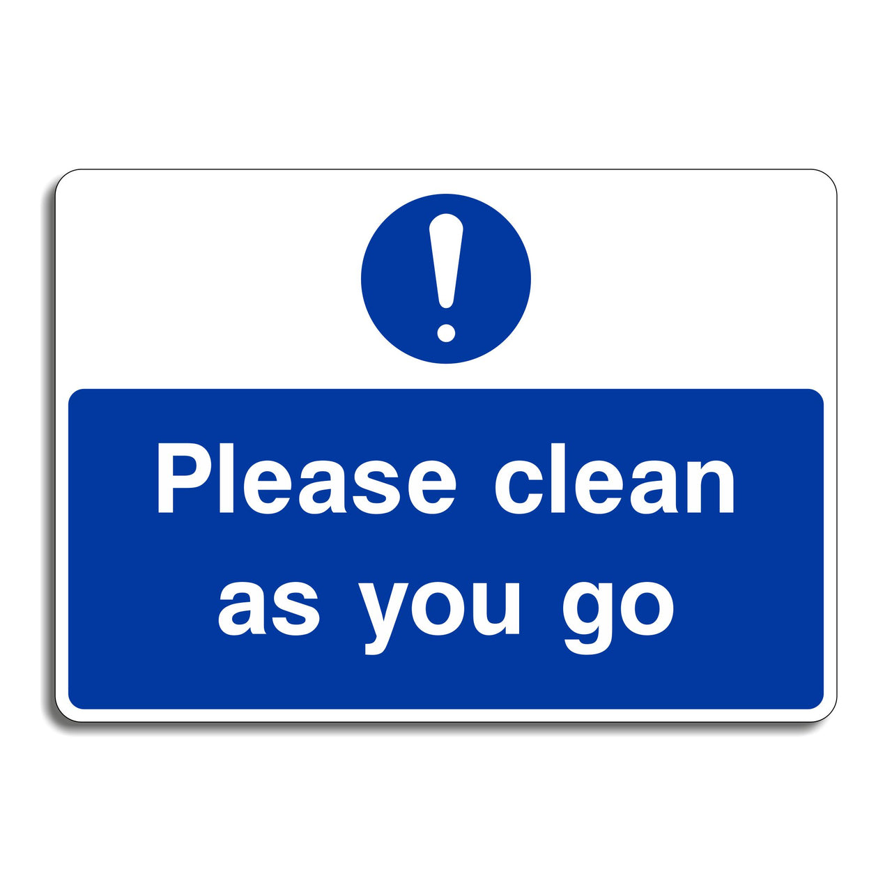 Please Clean As You Go Sign