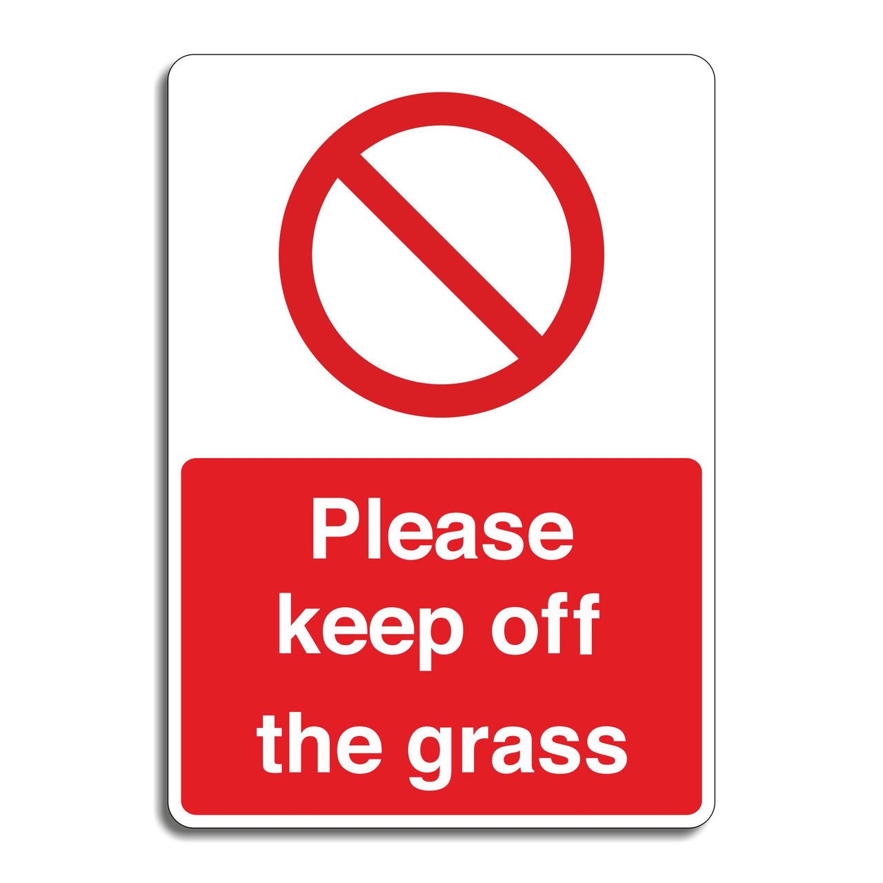 Please Keep Off The Grass Sign