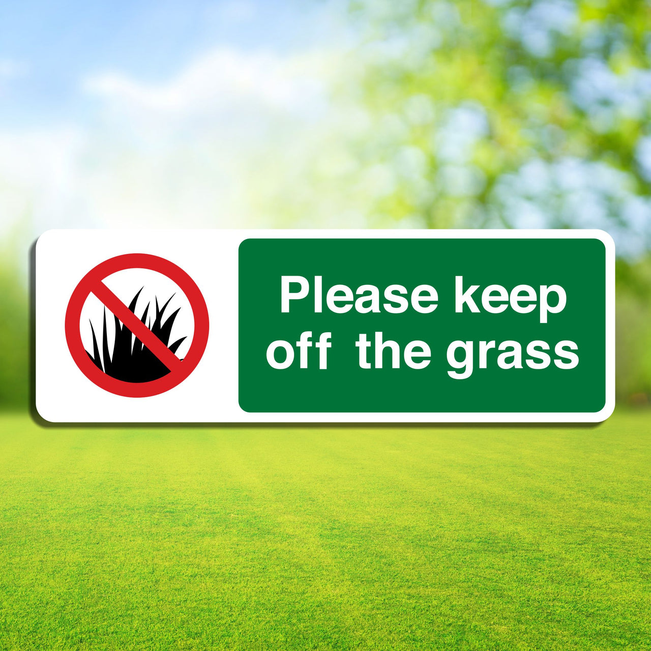 Please Keep Off The Grass Sign
