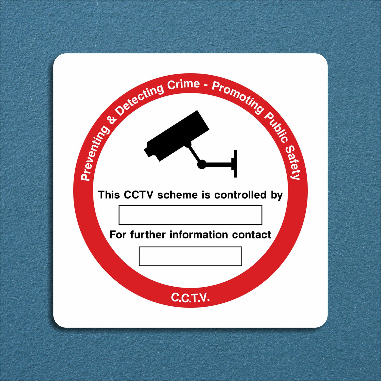 Preventing & Detecting Crime - Promoting Public Safety Sign