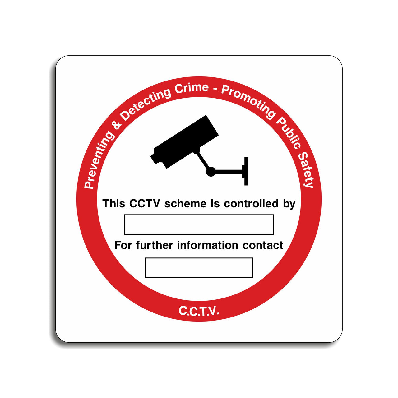 Preventing & Detecting Crime - Promoting Public Safety Sign