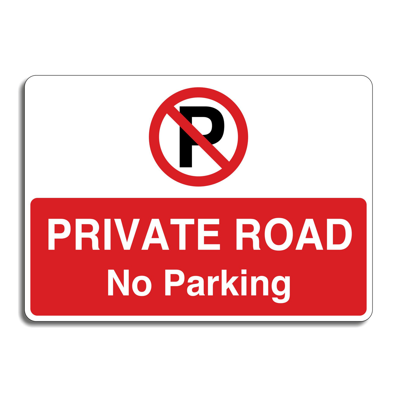 Private Road No Parking Sign