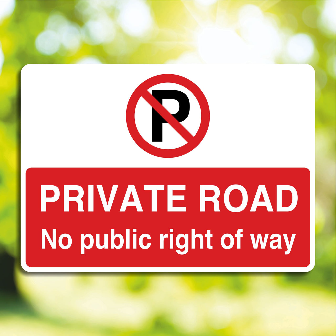 Private Road No Public Right Of Way Sign